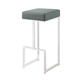 Coaster Gervase Square Bar Stool Grey and Chrome Model 105262